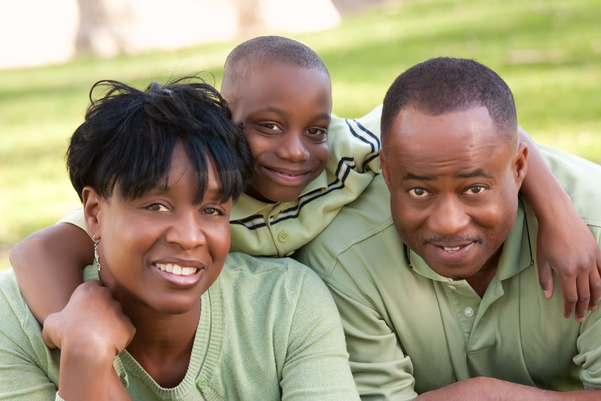 African American Family in the Park